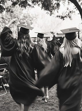 Graduates Celebrating Outdoors