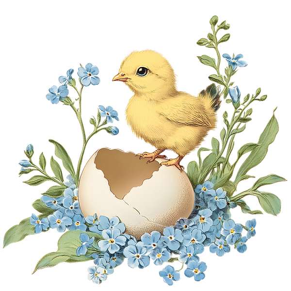 chick with an empty egg