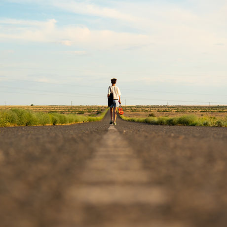 Walking Down Empty Road
