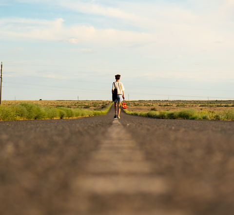 Walking Down Empty Road