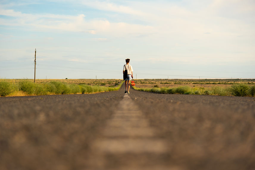 Walking Down Empty Road