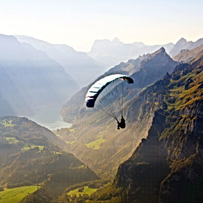 Paraglider from above