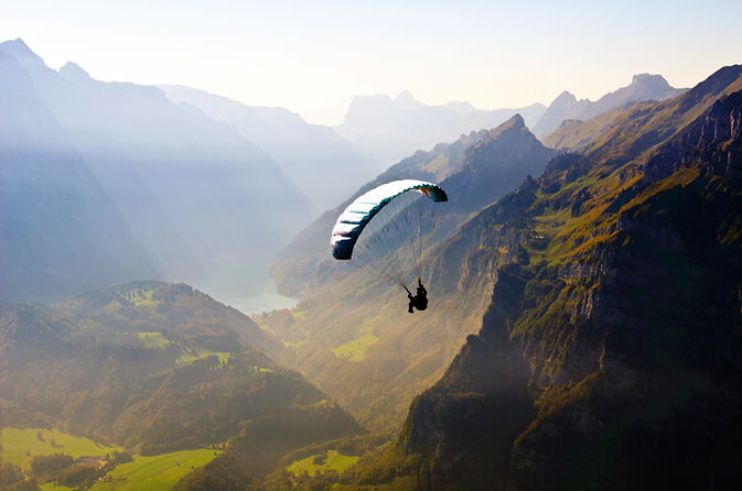 Paraglider from above