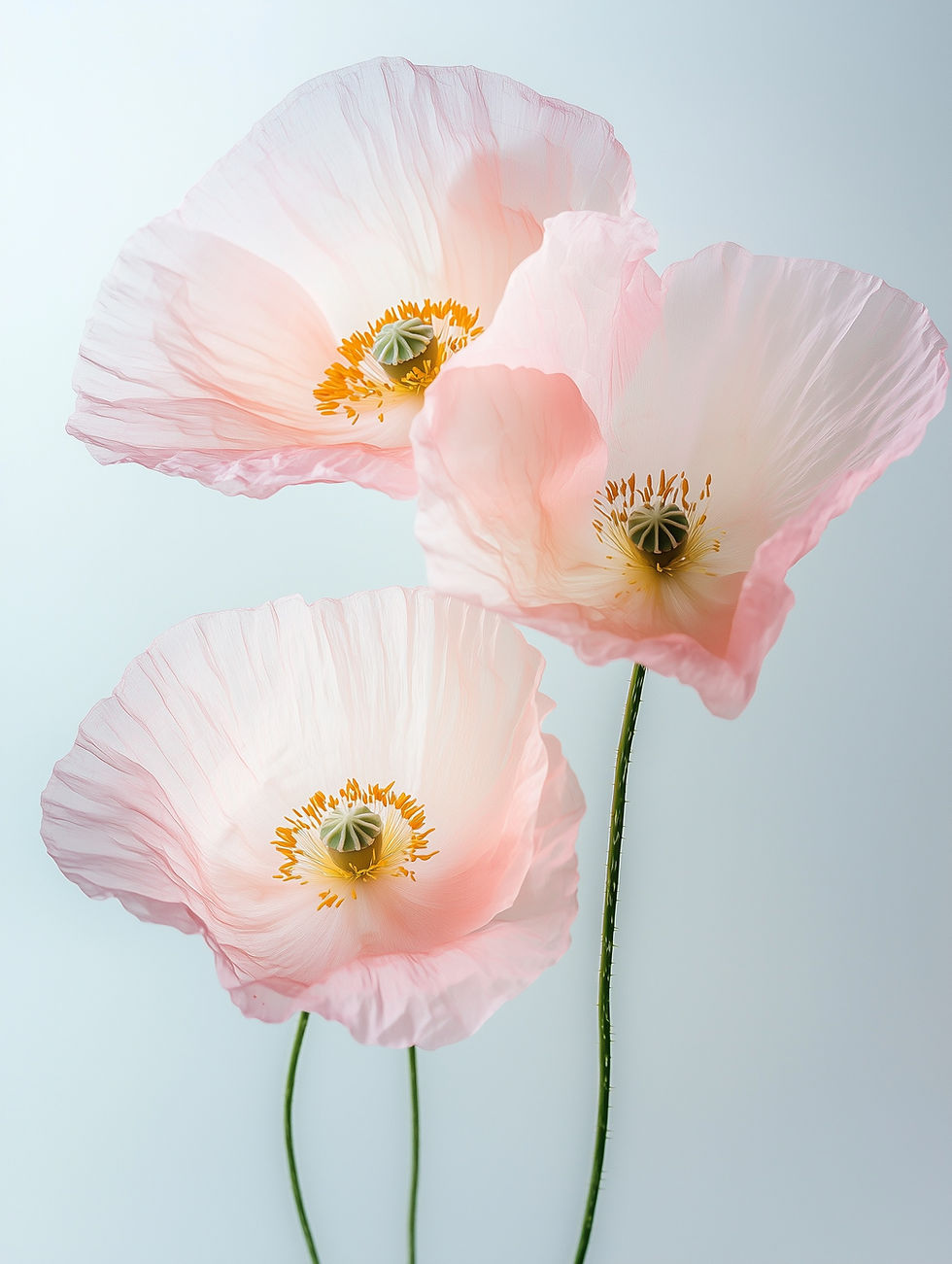 Roze papaver bloemen