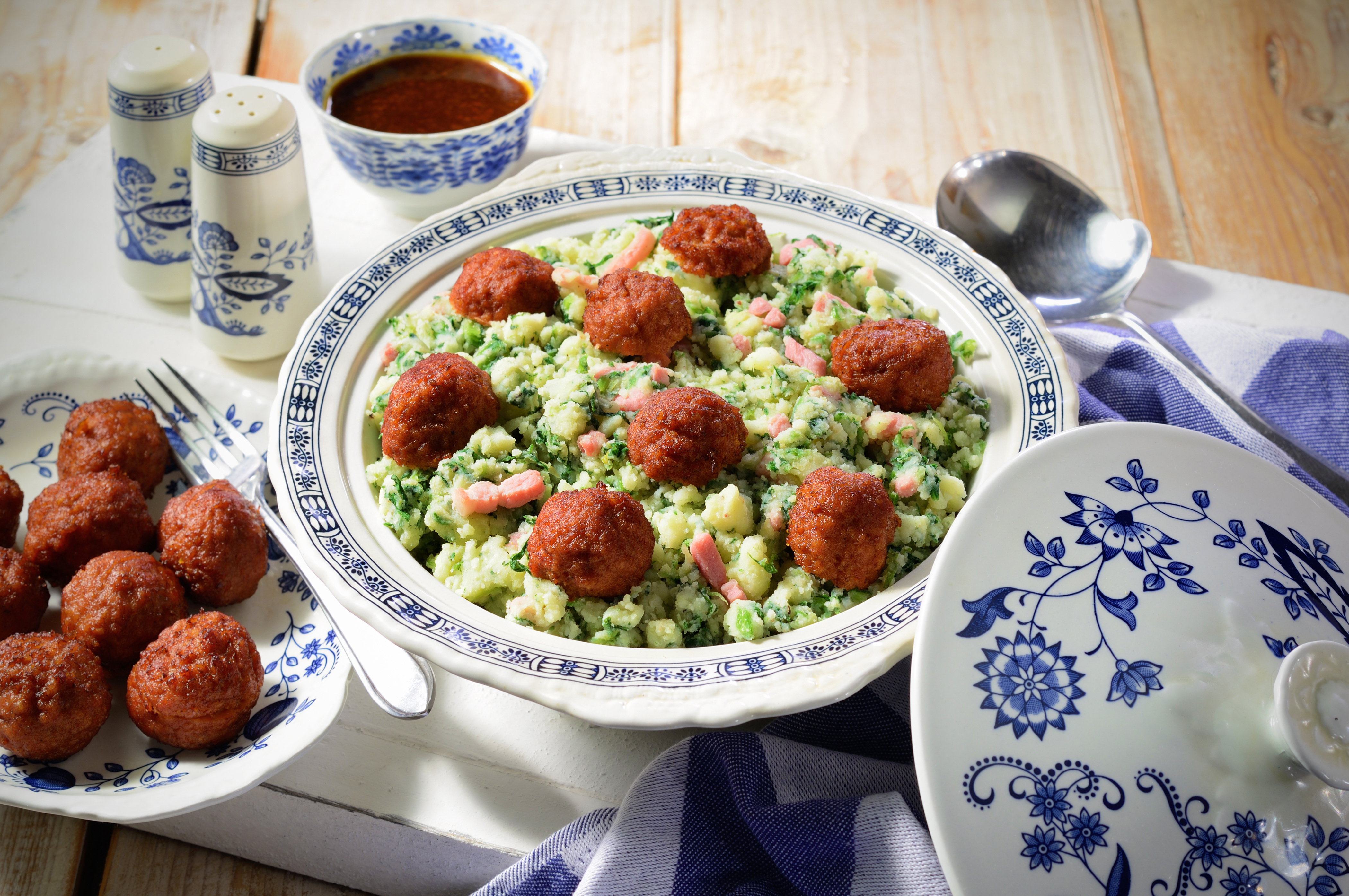 Arranged Food and Objects