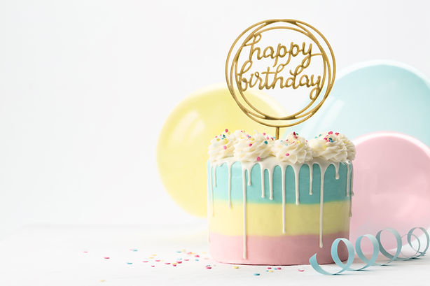Torta di compleanno pastello