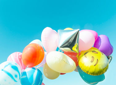 Colorful balloons for birthday party