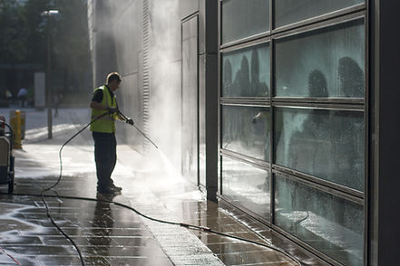 Power Washing Office building