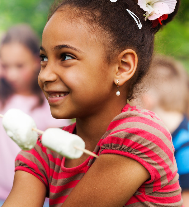 Girl Eating Marshmallows