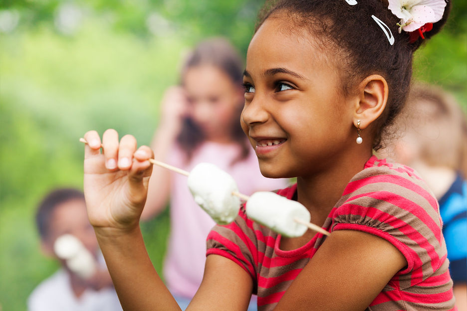 Girl Eating Marshmallows