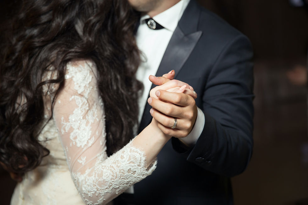 Dancing Bride and Groom
