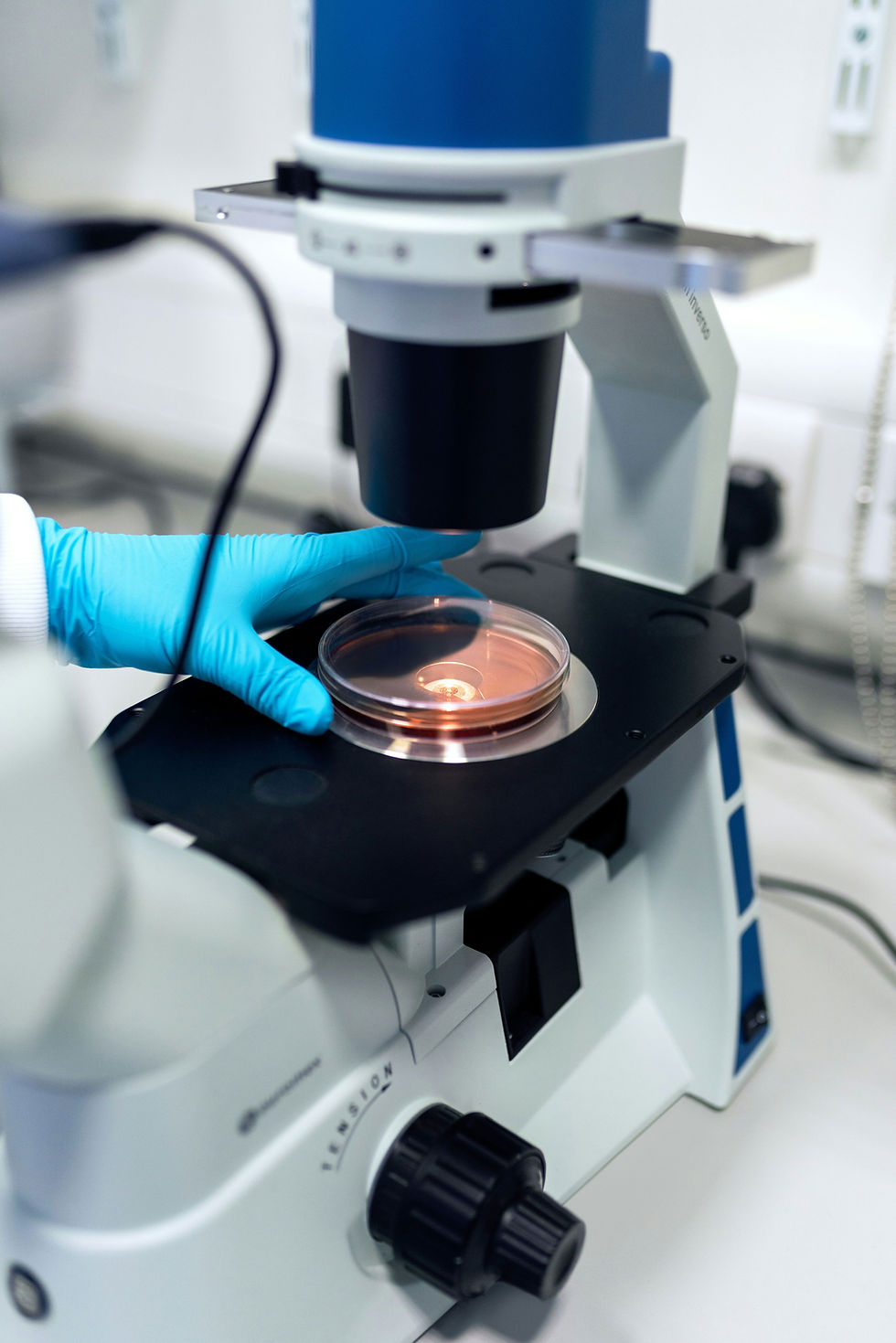 Microscope And Petri Dish