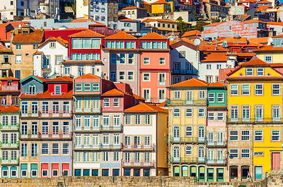 Colorful City Buildings