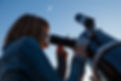Looking Through Telescope