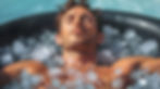 Man in Ice Bath