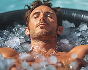 Man in Ice Bath