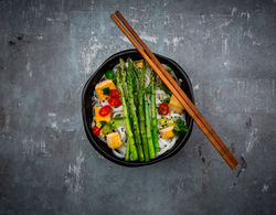 Asparagus and Tofu Noodles