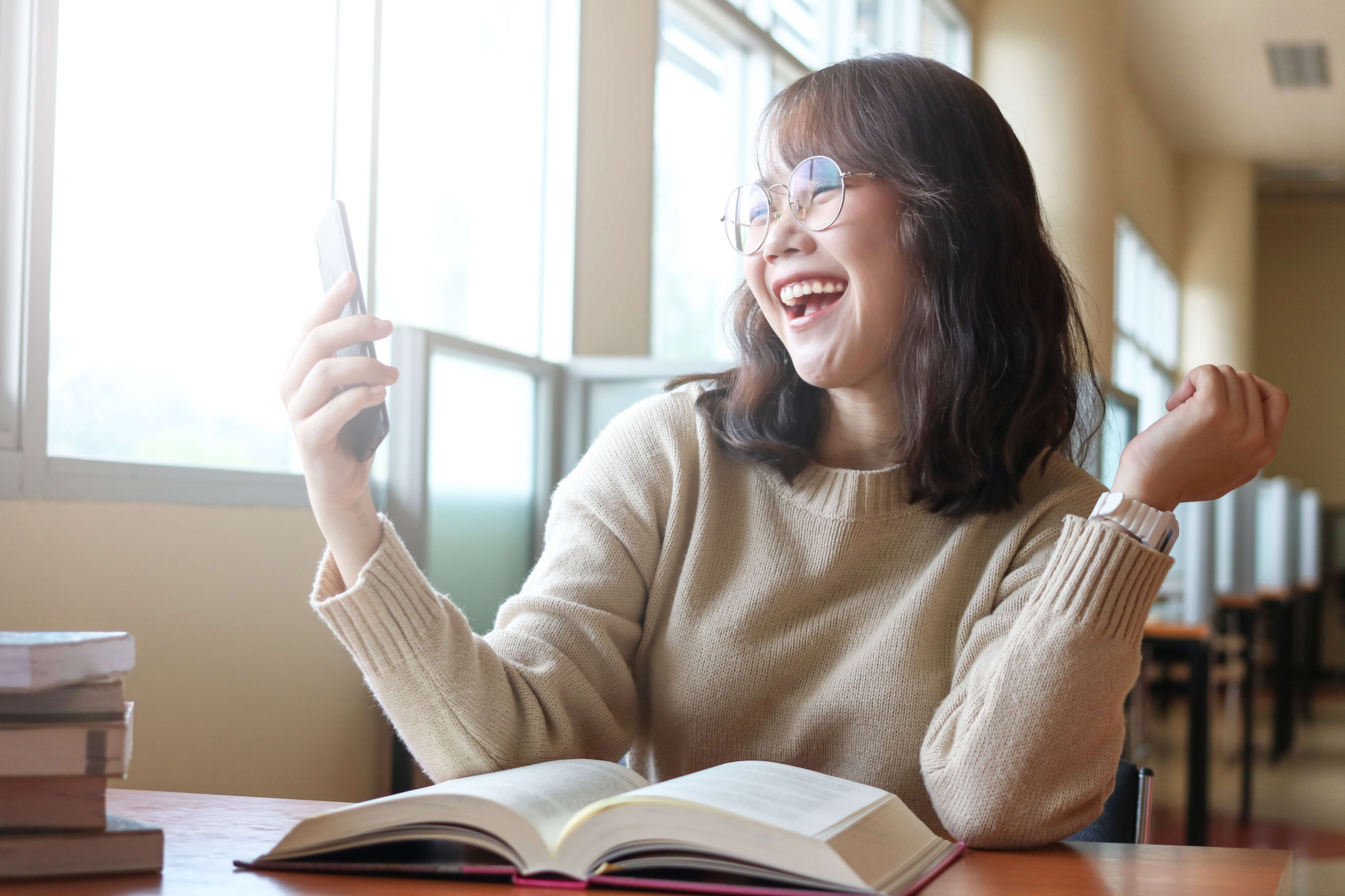 Student Laughing
