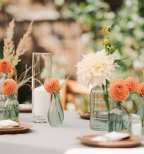 Configuración de la mesa de boda