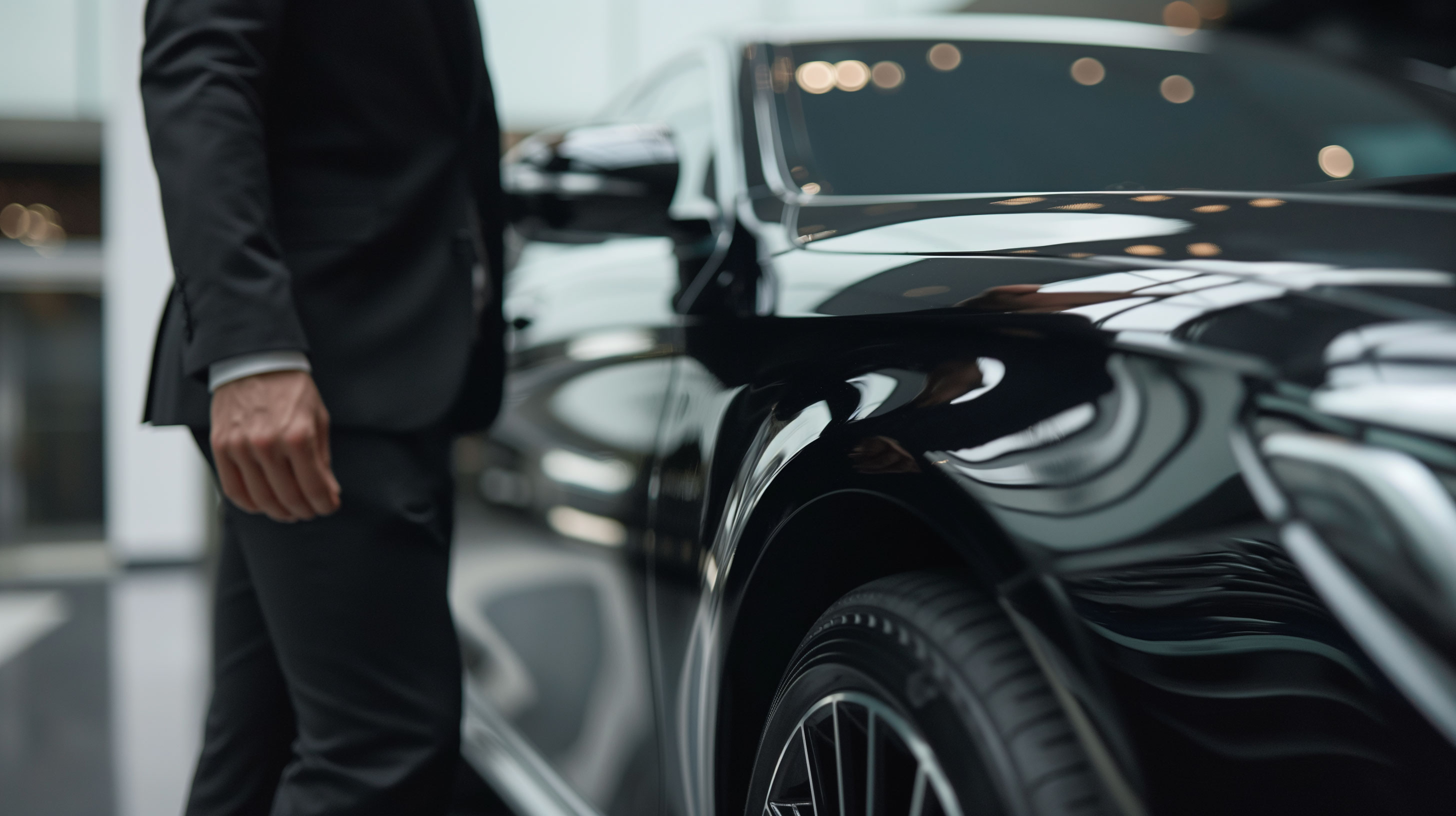 Detalle del coche de lujo