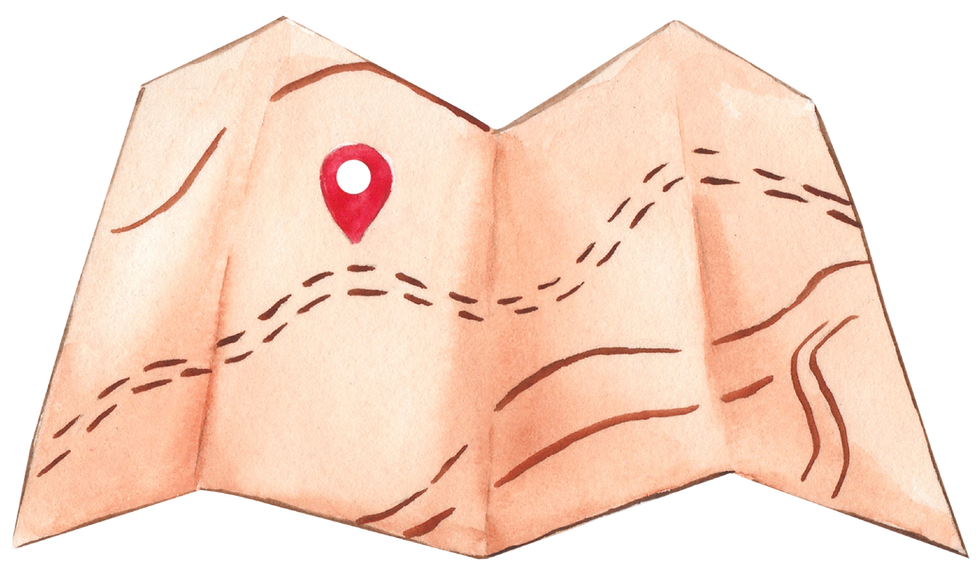 Icono de mapa ilustrado