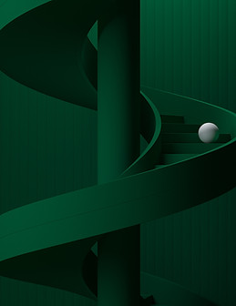 Sphere on Spiral Stairs