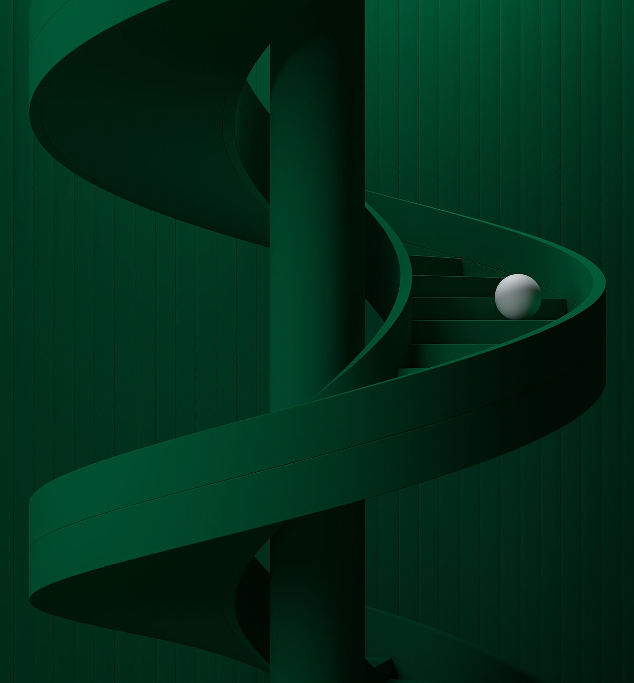 Sphere on Spiral Stairs