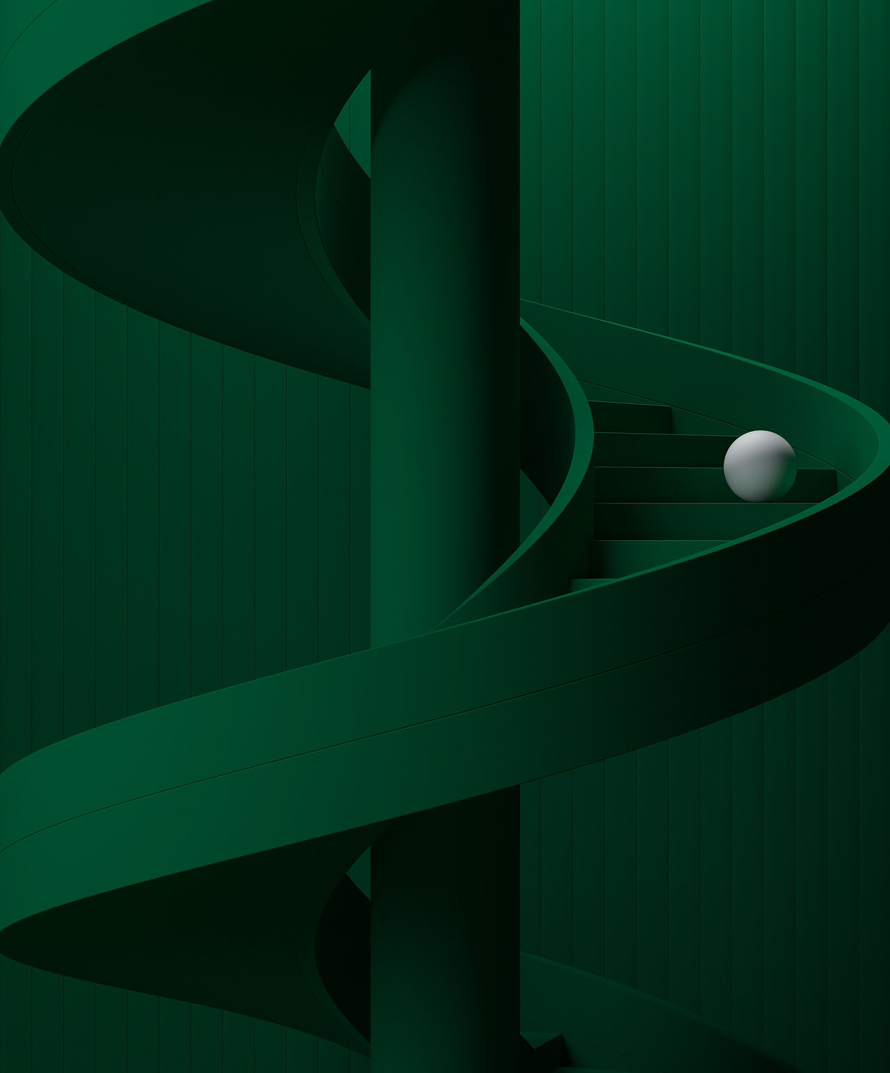Sphere on Spiral Stairs