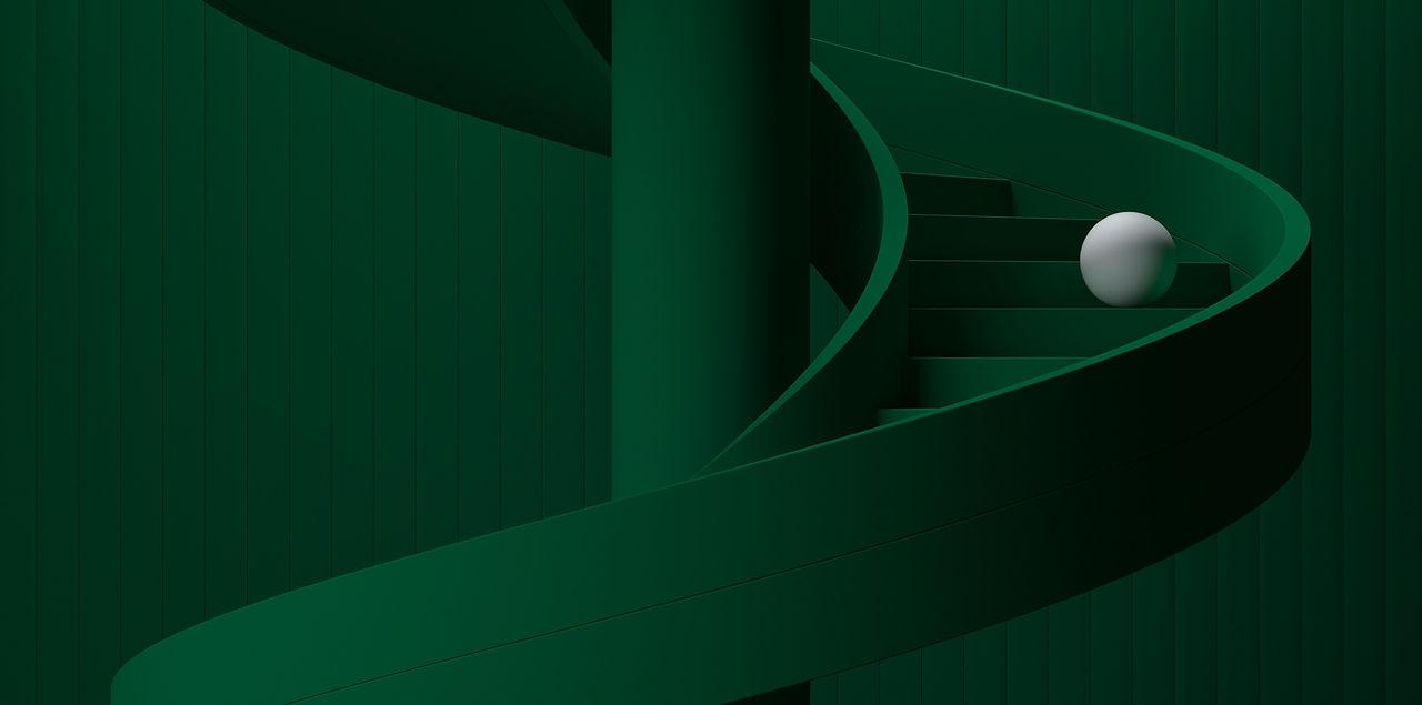 Sphere on Spiral Stairs