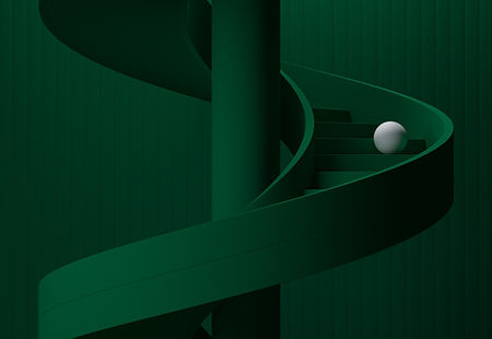 Sphere on Spiral Stairs