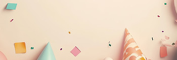 Party Decorations Flat Lay
