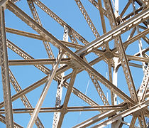 Close-up of a steel structure