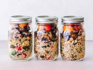 Quinoa salad prep