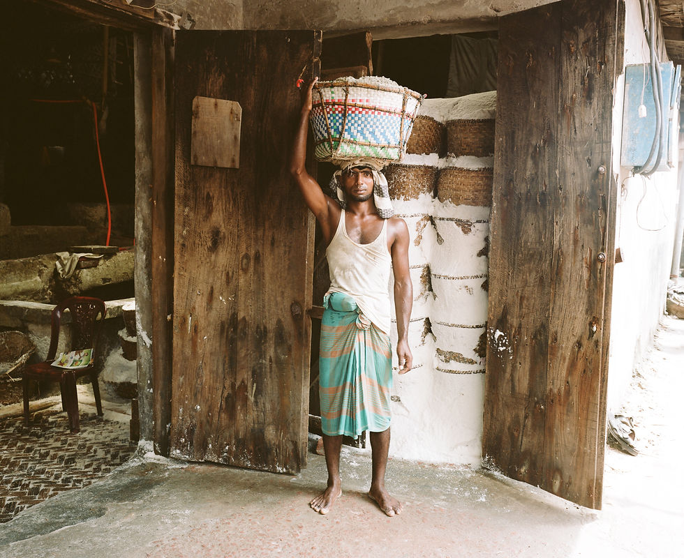Man Carrying Basket