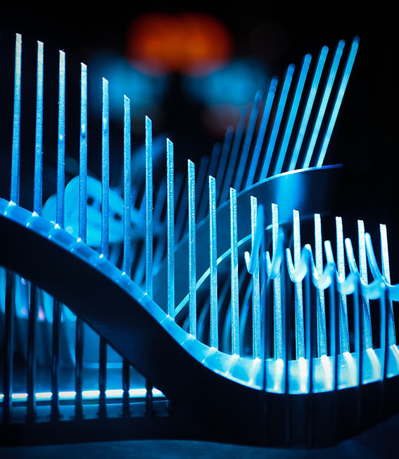 Futuristic Blue Sculpture
