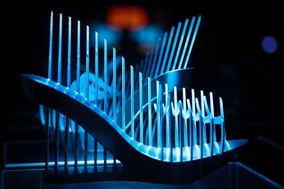 Futuristic Blue Sculpture