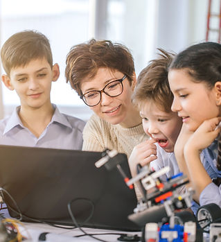 Teacher and Students in Science Class