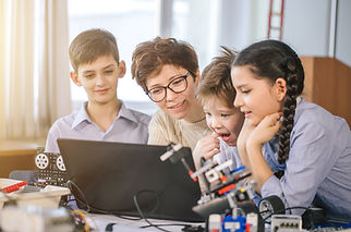 Teacher and Students in Science Class