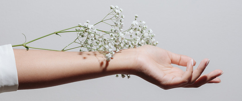 Flowers and Hand