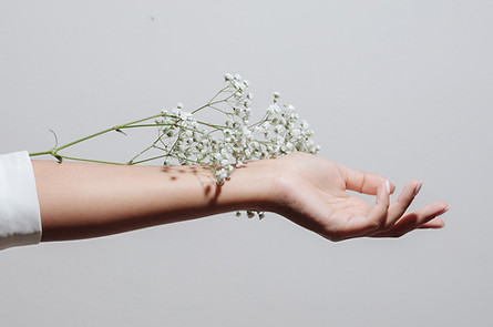 Flowers and Hand