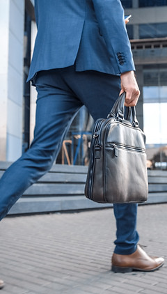Professional carrying briefcase for business audit and assurance services