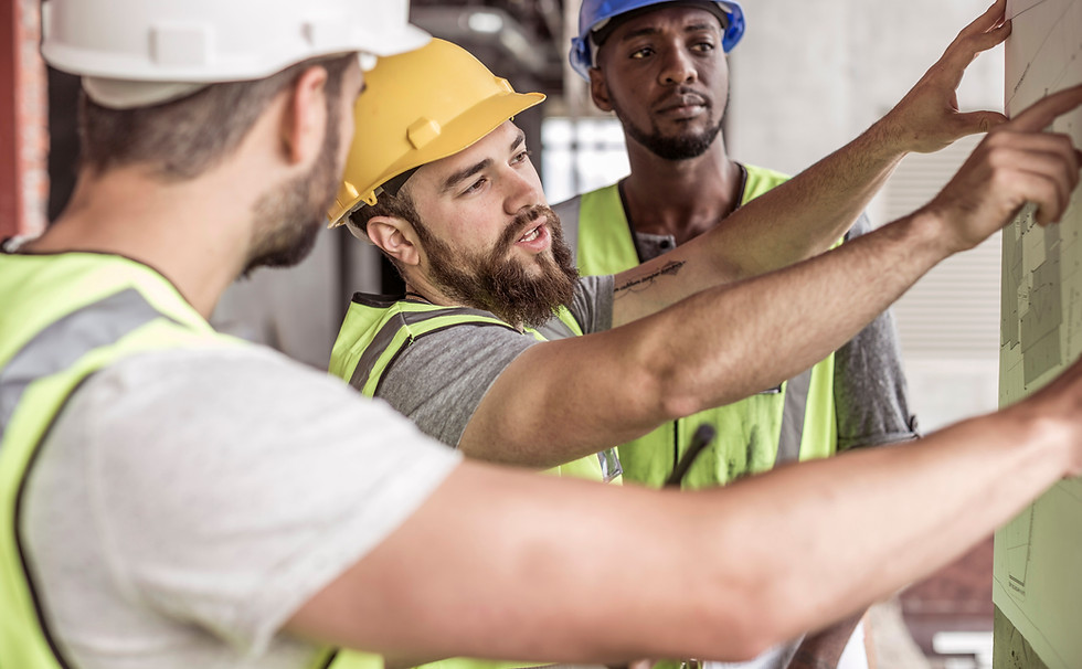 Pracovníci na stavbě