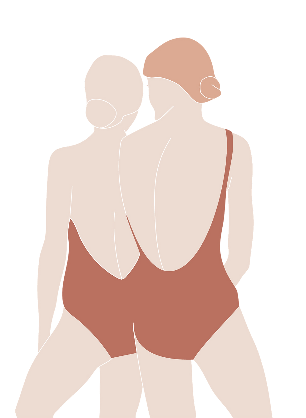 Minimalistische Badeanzug-Illustration