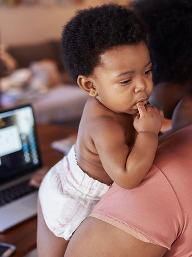Mother Working from Home