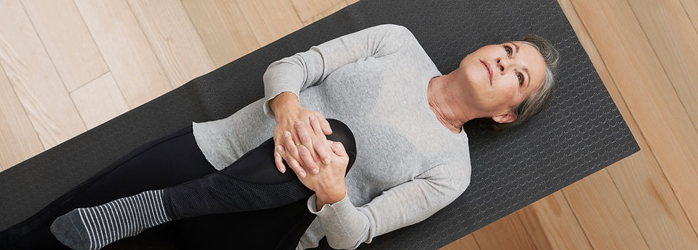 Stretching on Yoga Mat