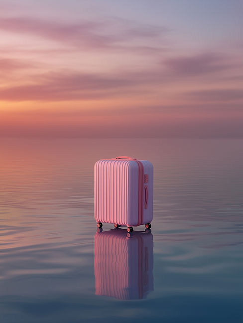 Su Üzerinde Pembe Bagaj