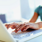 Typing on Laptop