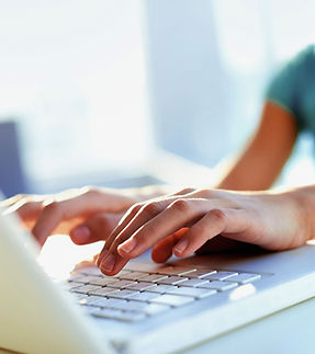 Typing on Laptop