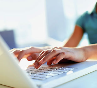 Typing on Laptop