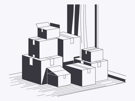 An illustration of moving boxes stacked up